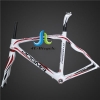 PINARELLO DOGMA 2 Road bike carbon fiber integrated frame+fork+seatpost+headset+clamp(White red)