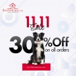 11.11 Sale: Enjoy 30% Off on All Pet Supplies - Limited Time Offer!